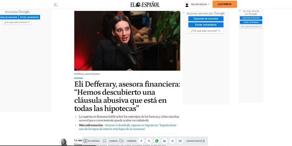 “Hemos descubierto una cláusula abusiva que está en todas las hipotecas”